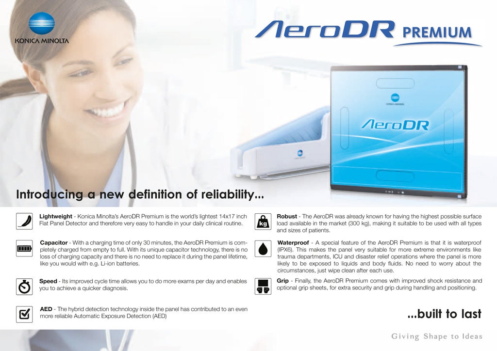 Aerodr Premium Digital Mobile X Ray System Konica Minolta 6826